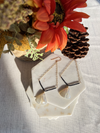 MICRO BLACK SPINEL & MOTHER OF PEARL ON GOLD-FILLED EARRINGS - Maureen's Island Gems