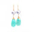 Amazonite Gemstone and Grey Freshwater Pearl Earrings - Maureen's Island Gems