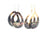 FLOWER-ENGRAVED TAHITIAN BLACK MOTHER OF PEARL TEARDROP SHAPE EARRINGS - Maureen's Island Gems