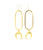 GOLD-PLATED MOON-INSPIRED CHARM ON A GOLD-FILLED HOOK PAIR OF EARRINGS - Maureen's Island Gems
