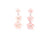 STERLING SILVER CARVED TRIPLE PINK FLOWER MOTHER OF PEARL DANGLE EARRINGS WITH CUBIC ZIRCONIA - Maureen's Island Gems